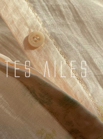 LE VENT&TES AILES Artistic 100% Silk  floral Printed Dress - NINA