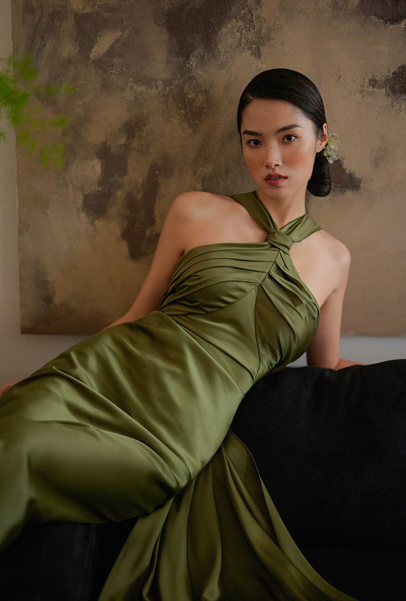 GOUDIN Toast party performance dignified long skirt dress-JAGNA.