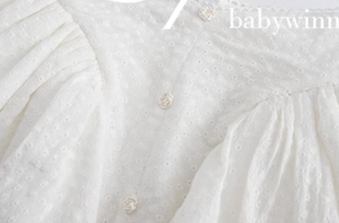 Le Palais Vintage  embroidery cotton wrap short top + high-waisted bud skirt-TEE.