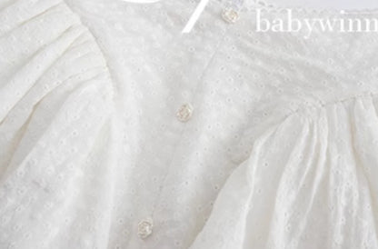 Le Palais Vintage  embroidery cotton wrap short top + high-waisted bud skirt-TEE.