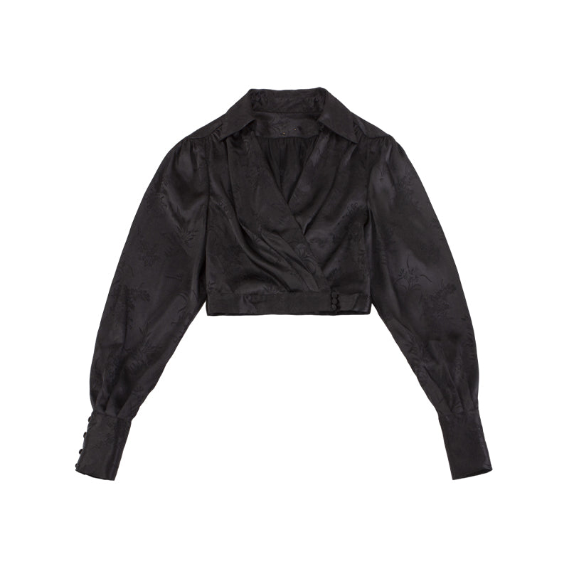 Le Palais Vintage High End sleeveless stain wrapped shirt tassel  sexy long black dress-Alora