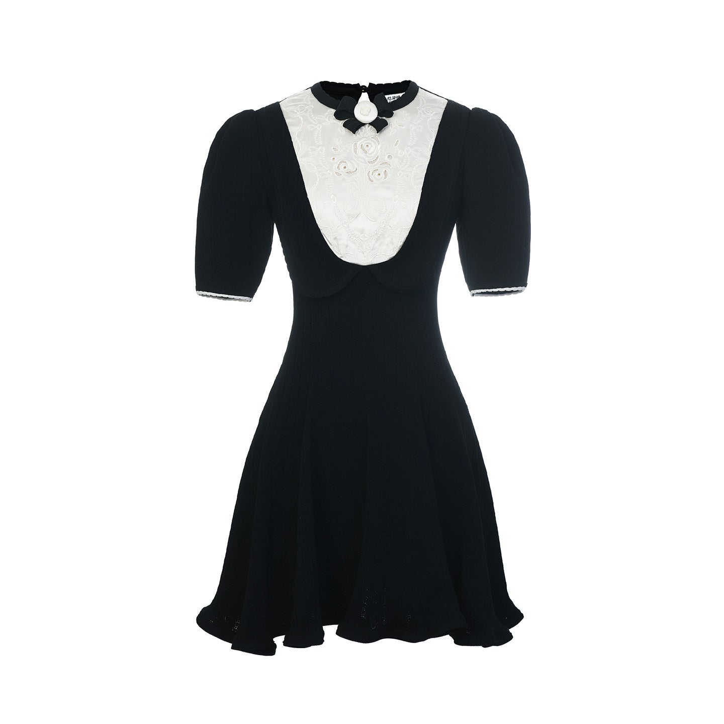 FAME Black ruffled knit dress - ELLA