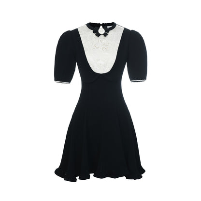 FAME Black ruffled knit dress - ELLA