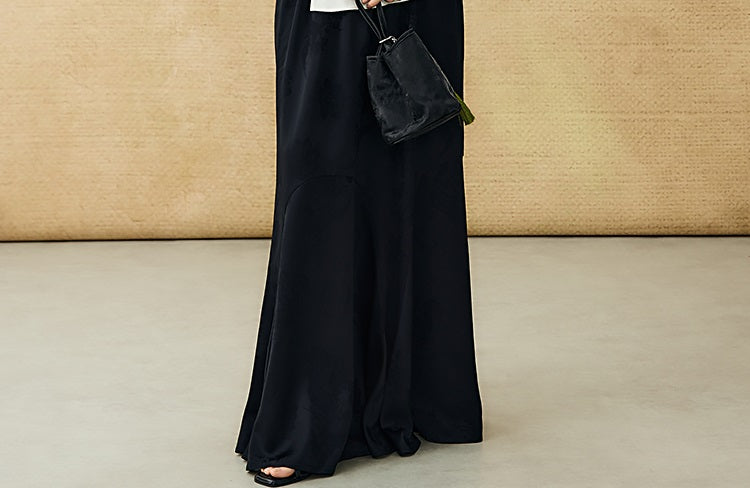 HECO Chinese Style Acetate Jacquard Elasticated High-waisted Fishtail Skirt - BETH.