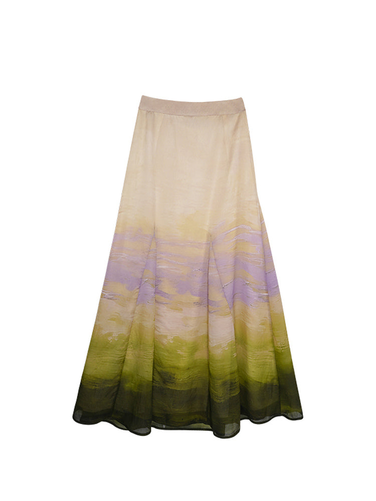 HECO Chinese Atmosphere Summer Drape Elegant Straight Skirt - MUSC.
