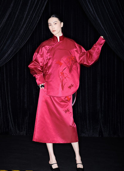 M essential Mackay designer brand embroidered placket silhouette shirt - save.