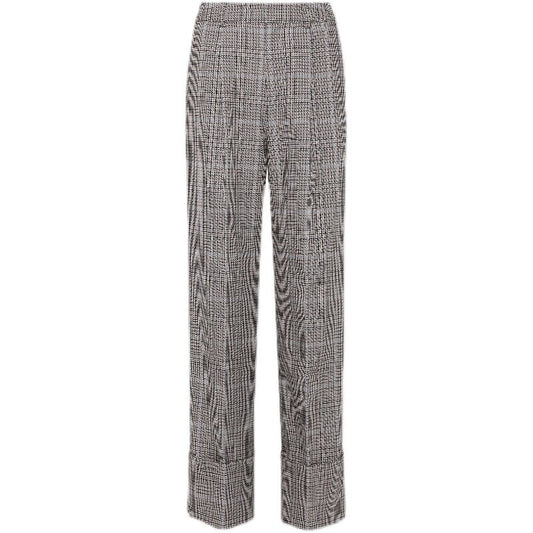 SERRER Plaid wool straight leg high-waisted pants - MASON.