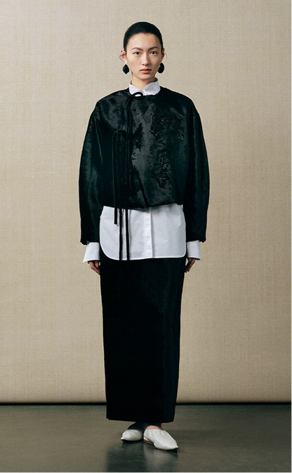 ZHUCHONGYUN Chinese heavy bead embroidered cardigan jacket-HAIYUE.