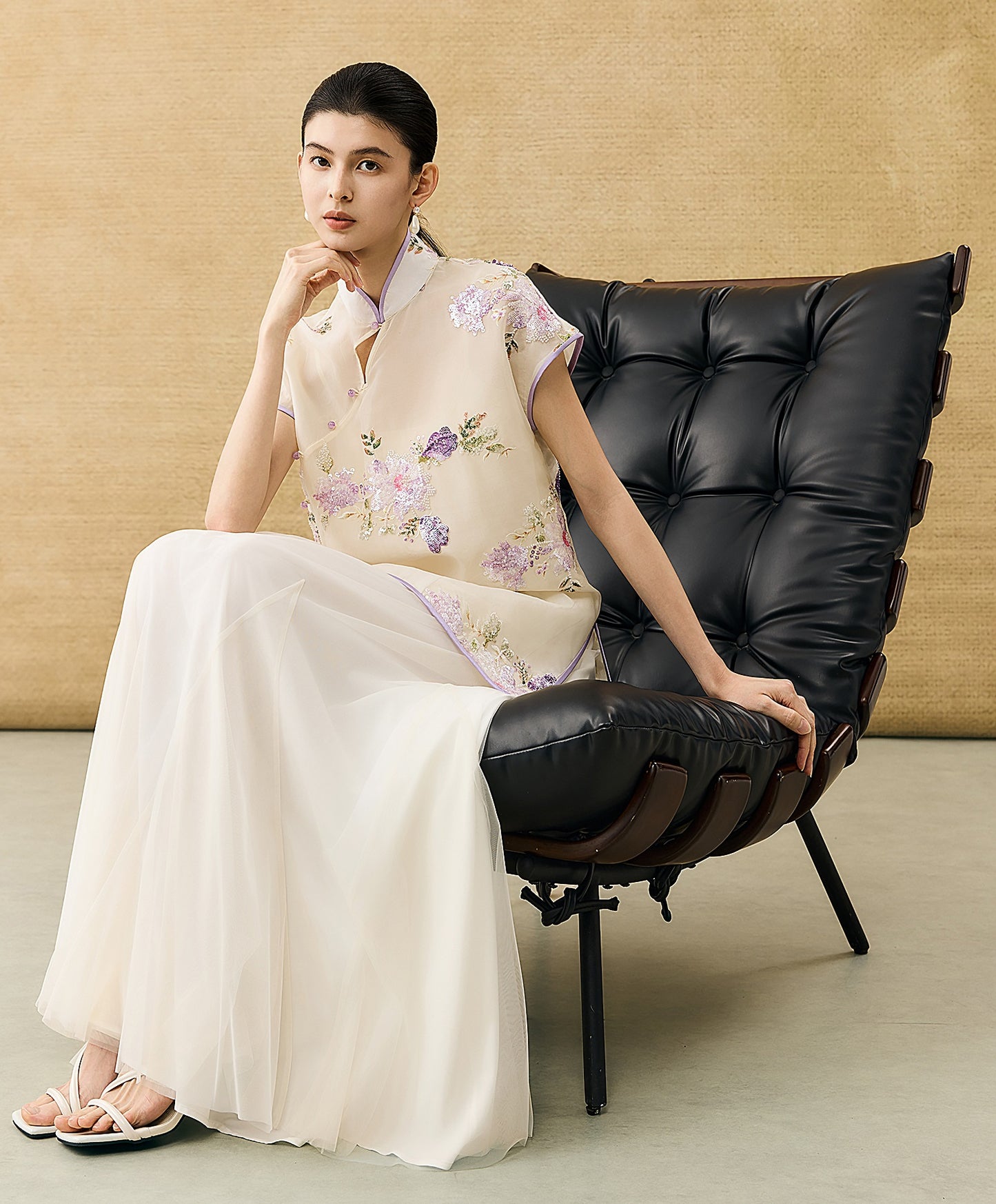 HECO Chinese style simple large elegant and flowing skirt - ELITE.