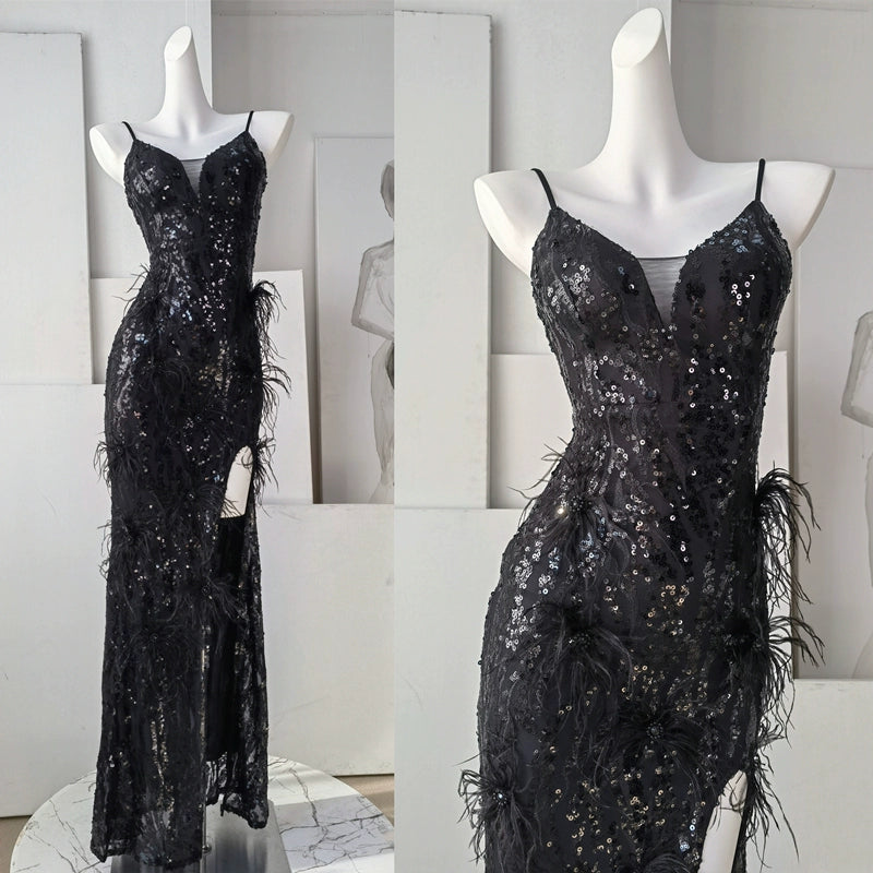 DOLLY Elegant Sleeveless Embroidery High Waist Long Fishtail Cocktail Dress-ZETA