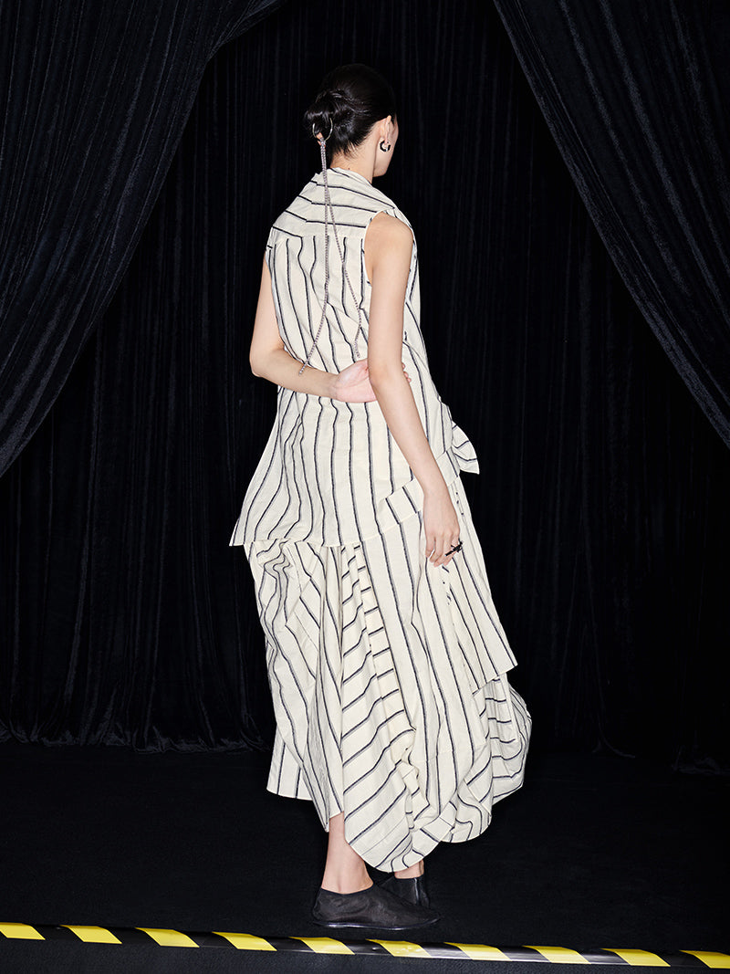 M essential Mackay designer yarn-dyed paismi embroidered knot top skirt set  - Zen.