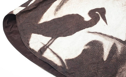 ZHUCHONGYUN stork leaf autumn song curved hem top--LUPIN.