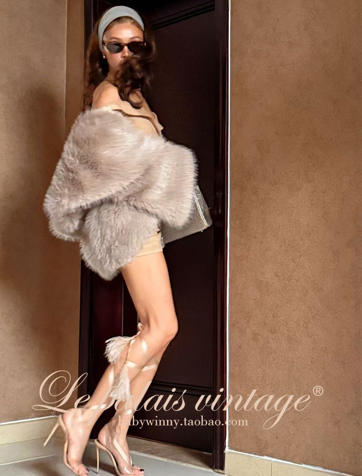 Le Palais Vintage  fur coat woolen trousers-DIOR