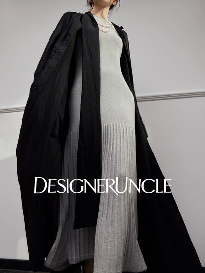 DGU "Ink Sequence" black long trench coat - BERU ?