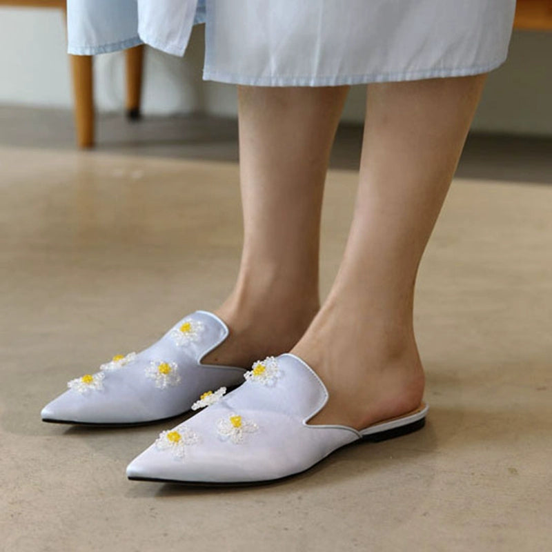 B-FEI daisy flat pointed mules-ANKO.