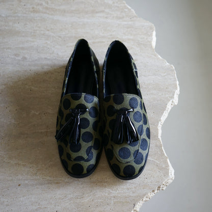 B-FEI leather wool round toe shoes-KIBA.