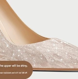 Pjjuu  gold silver stiletto kitten heel Bride Wedding pumps - EVA