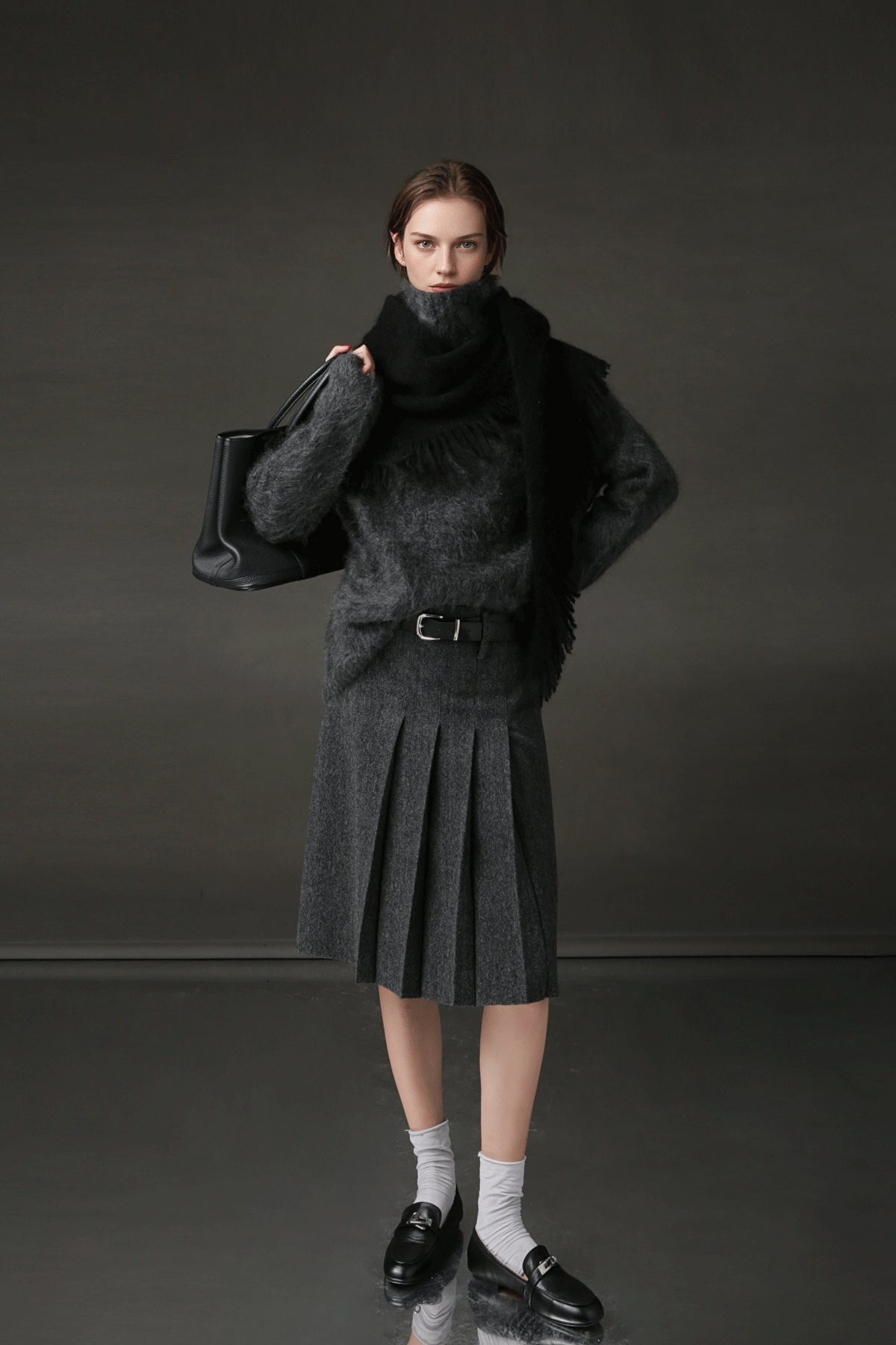 PIAOIN Retro Blazer Wool Jacket Women's Niche Suit Top Commuter Versatile- BEX