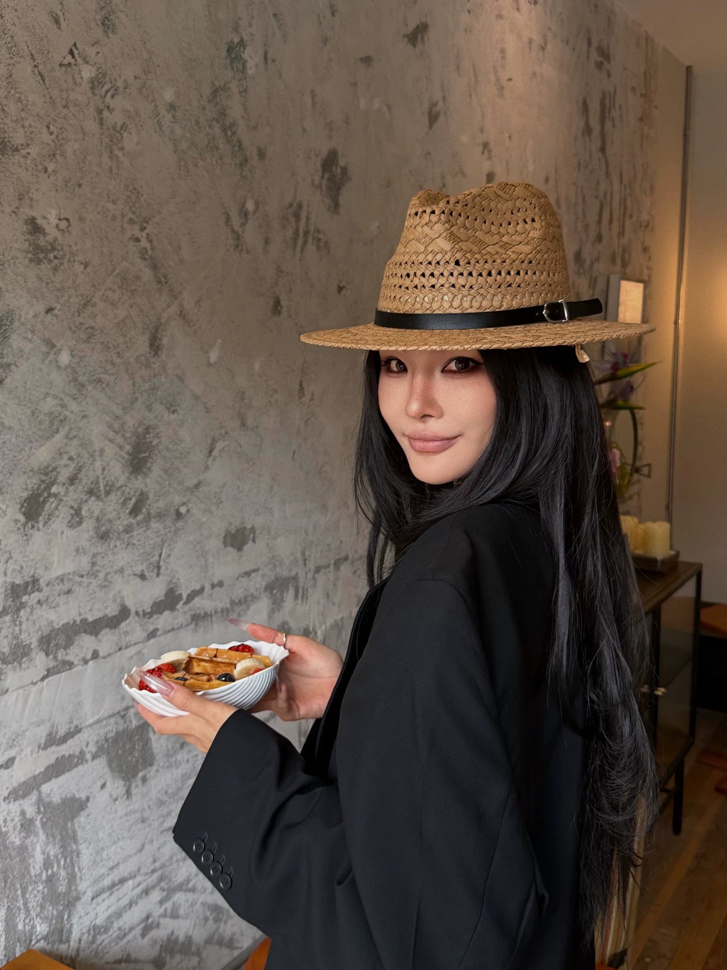 MEI SANGUAN Raffi straw hat - ZAINAB