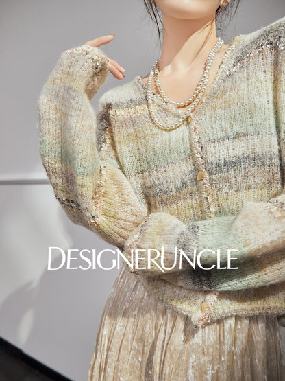 DGU "Shallow Reflection" green loose and lazy style design versatile jacket - EMBOW.