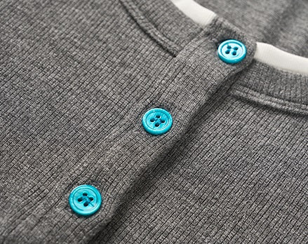 COMME MOI Lu Yan designer new women's clothing Henry collar color-blocked slim T-shirt- CHAOS.