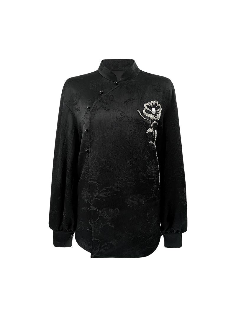 HECO Vinegar Peony Handmade Beaded Embroidered Tops Women - MERCY.