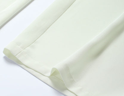 WANGXO | Skin-Friendly Fabric with High-End Metal Buckle Hand-Pinched Layered Urban Suit -NIXI