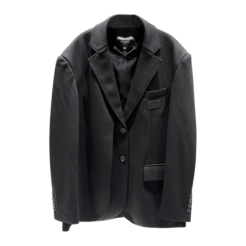 ANNAKIKI two-color patch loose silhouette blazer woman-HANWEN