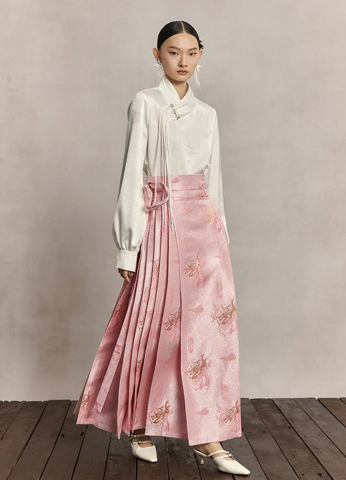 HECO dragon weaving golden high-waisted skirt women - praise.