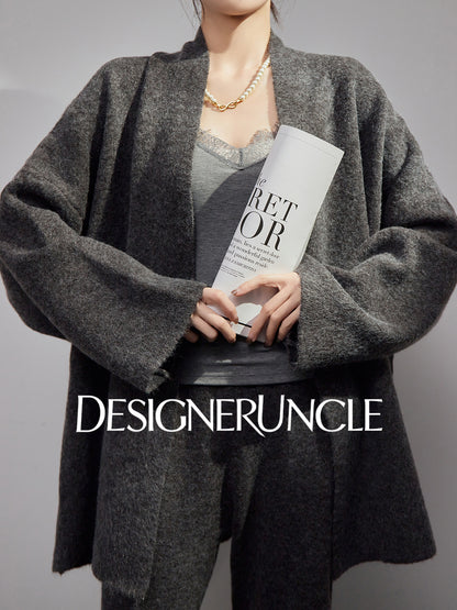 DGU "Ink Luxury" women's knitted suit autumn new high-end loose slimming set - Charlotte.