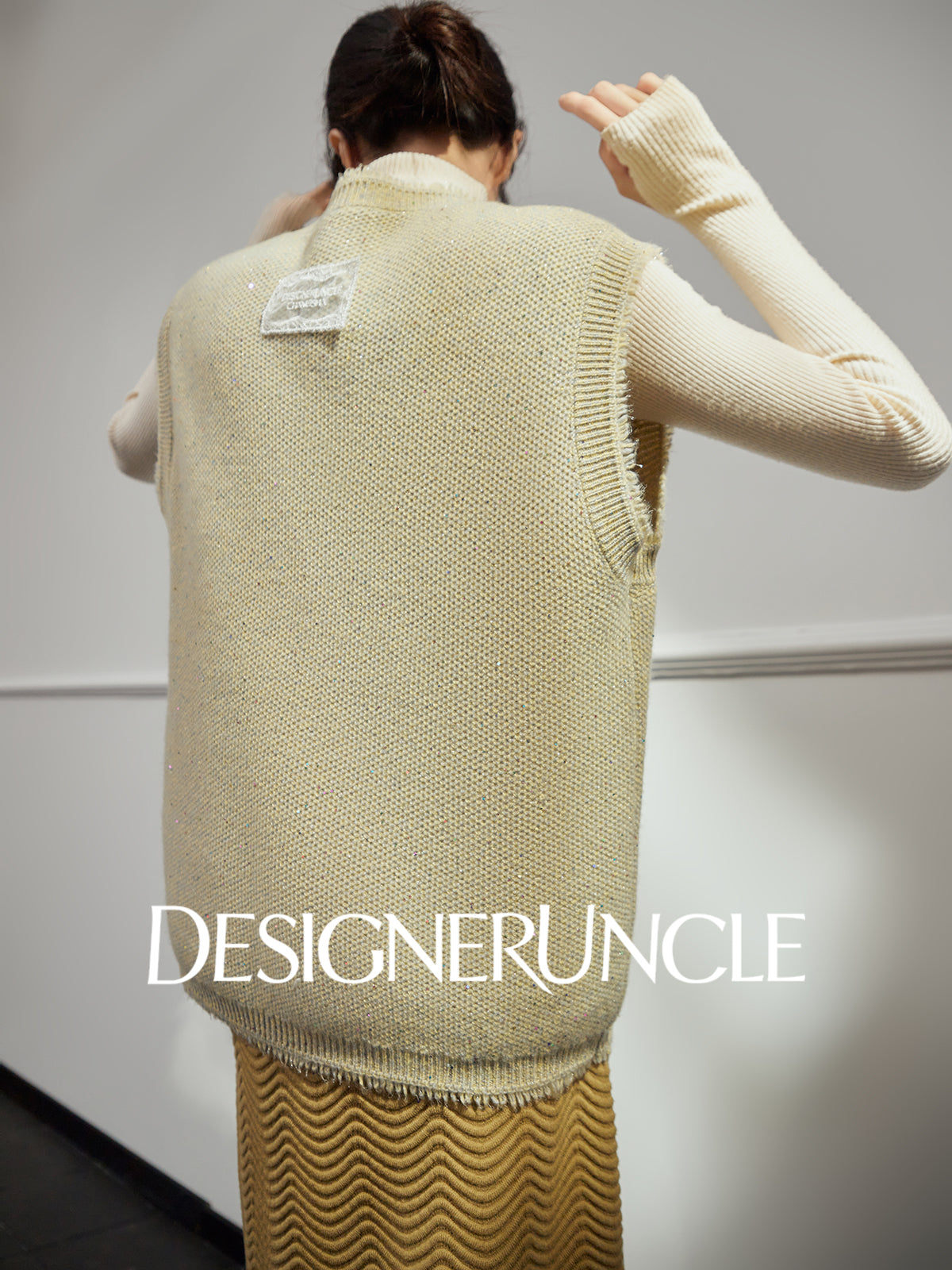 DGU Chick Yellow New Light Luxury Small Fragrance Versatile Design Sleeveless Top - Georgia.