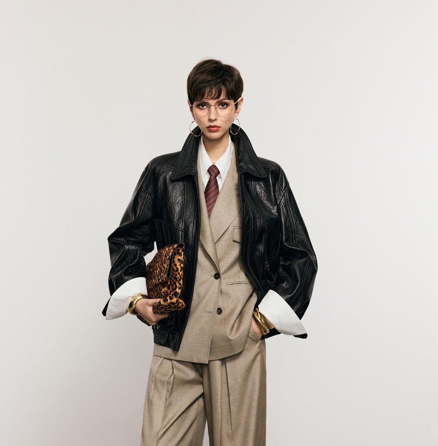 ANNASPEAK ROSSO Red Suit Pants Set-ADIO.