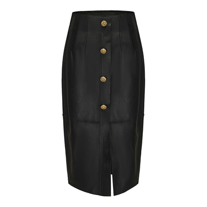 ATELIER MISS LU multi-piece patchwork slim-fitting sheepskin skirt - PRIMROSE.