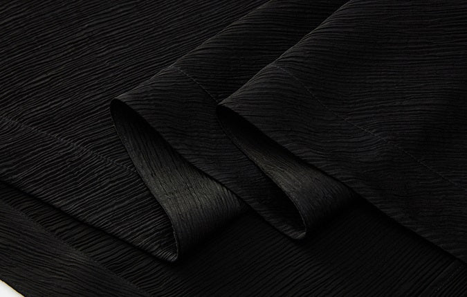 ZHUCHONGYUN pleated satin glossy one-shoulder loose silhouette top--ANARI.