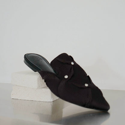 B-FEI rhinestone flat pointed toe slippers-YUJIRO.