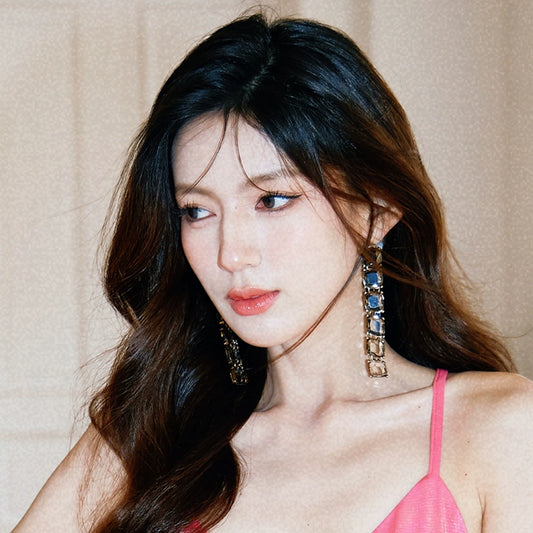 DOLLY Elegant Retro Clear Square Stud Earrings-FELICITY  (V)