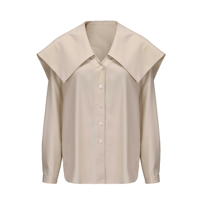 ATELIER MISS LU Looks Like A wool shirt with a large lapel - SANS.