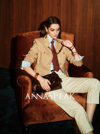 ANNASPEAK linen old money style suit-HOSE.