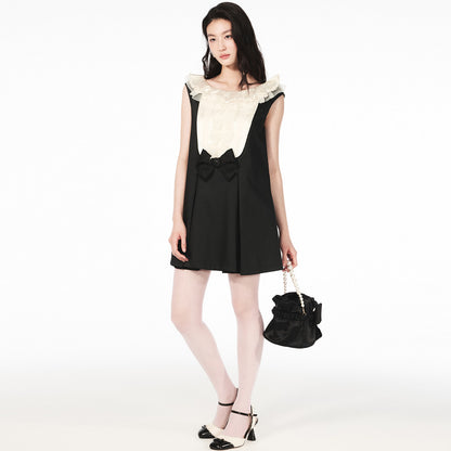 FAME U-Neck Ruffle Stitch A-Line Dress - PIPER