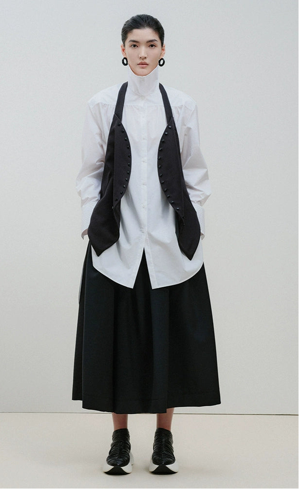 ZHUCHONGYUN new black fashion design halterneck horse clip vest-HEATHER