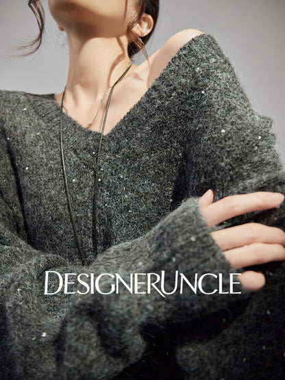 DGU "Wuyu" gray suit new loose slimming commuting high-end two-piece set - Francis.