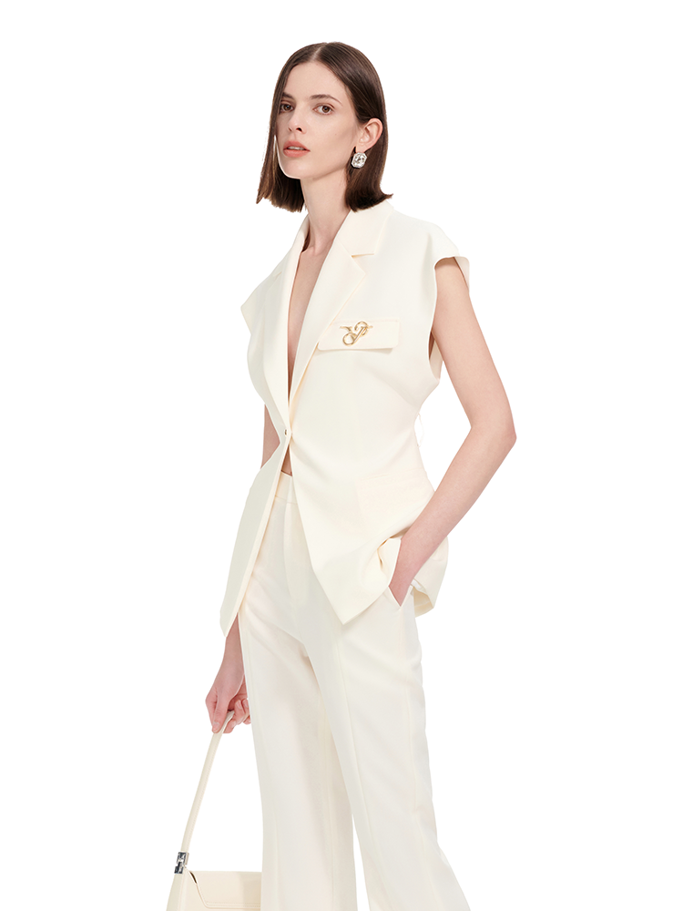 YES BY YESIR |  Luxury Sleeveless Suit Vest -AZENIA.