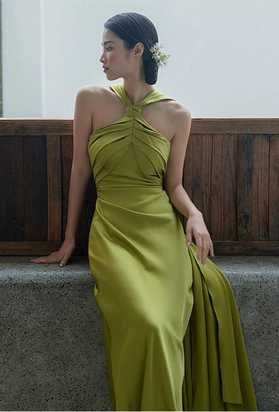 GOUDIN Toast party performance dignified long skirt dress-JAGNA.