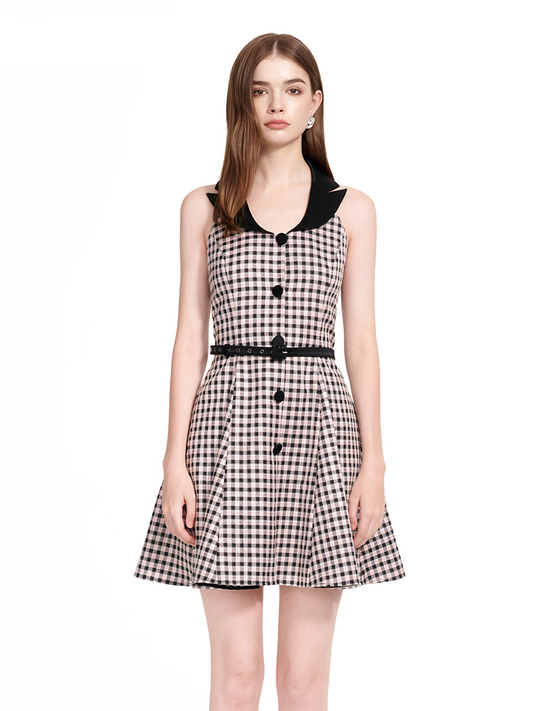 YES BY YESIR | V-Neck Sleeveless Short A-line Dress  -BRIONNA.