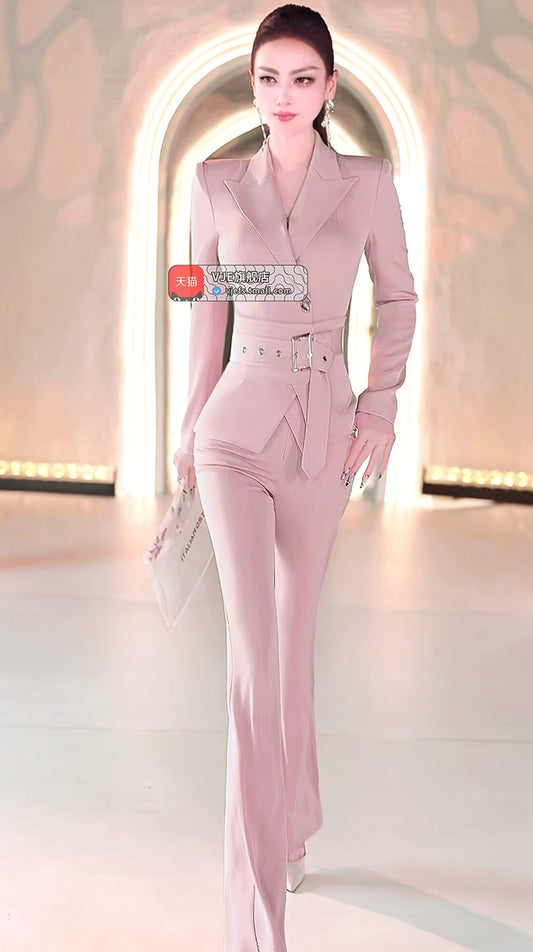 VJE  New Waist Top Micro Flared Pants Two-Piece Set - NAIM.