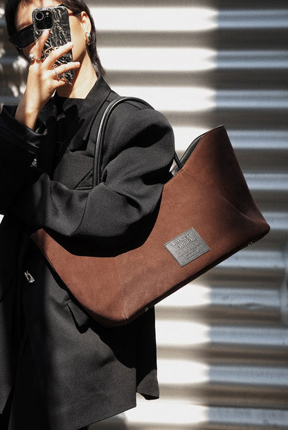 IUBALLET Nubuck Cowhide Tote Large Bag - LEVI.