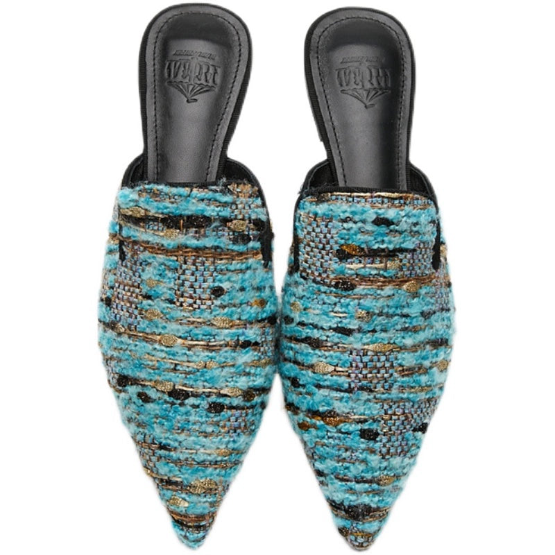 B-FEI couture woven mules slippers-OLEG.