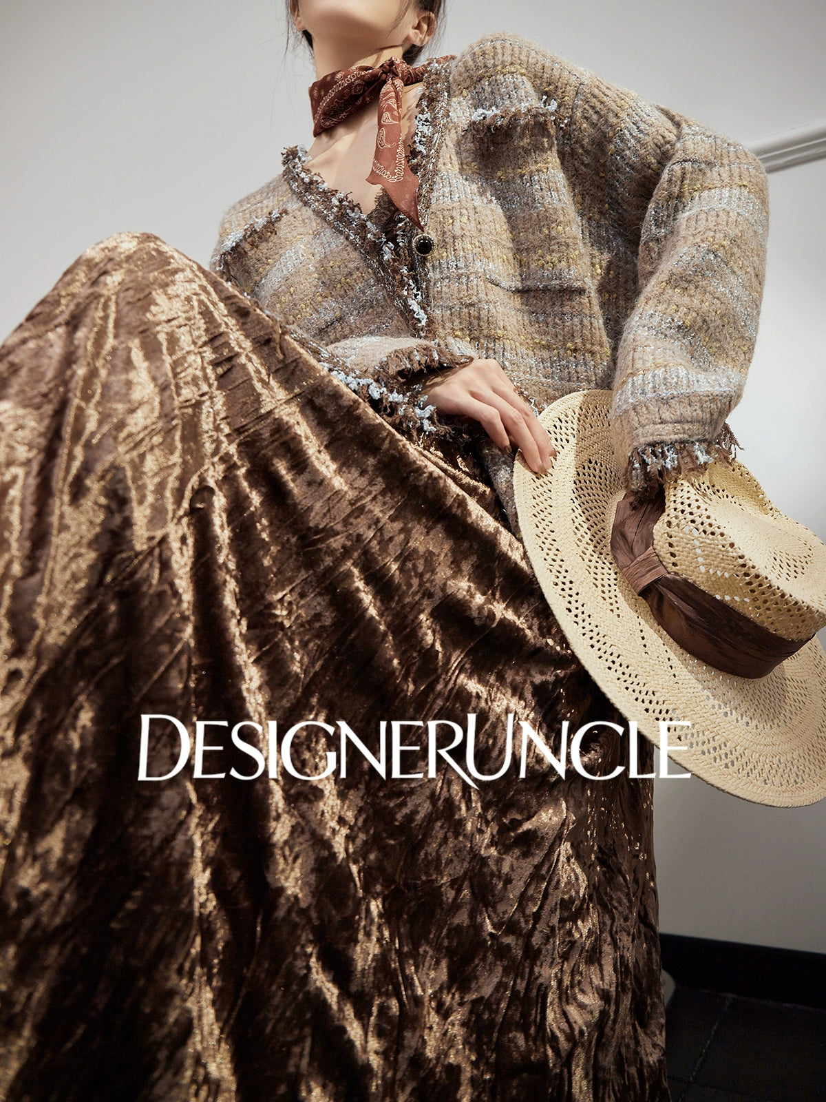 DGU "Twilight" black cardigan lazy style French retro versatile slimming top - DARCY.