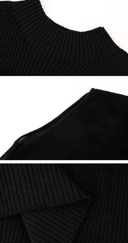 HECO Chinese comfortable neck sleeveless knitted T-shirt - QUEEN.