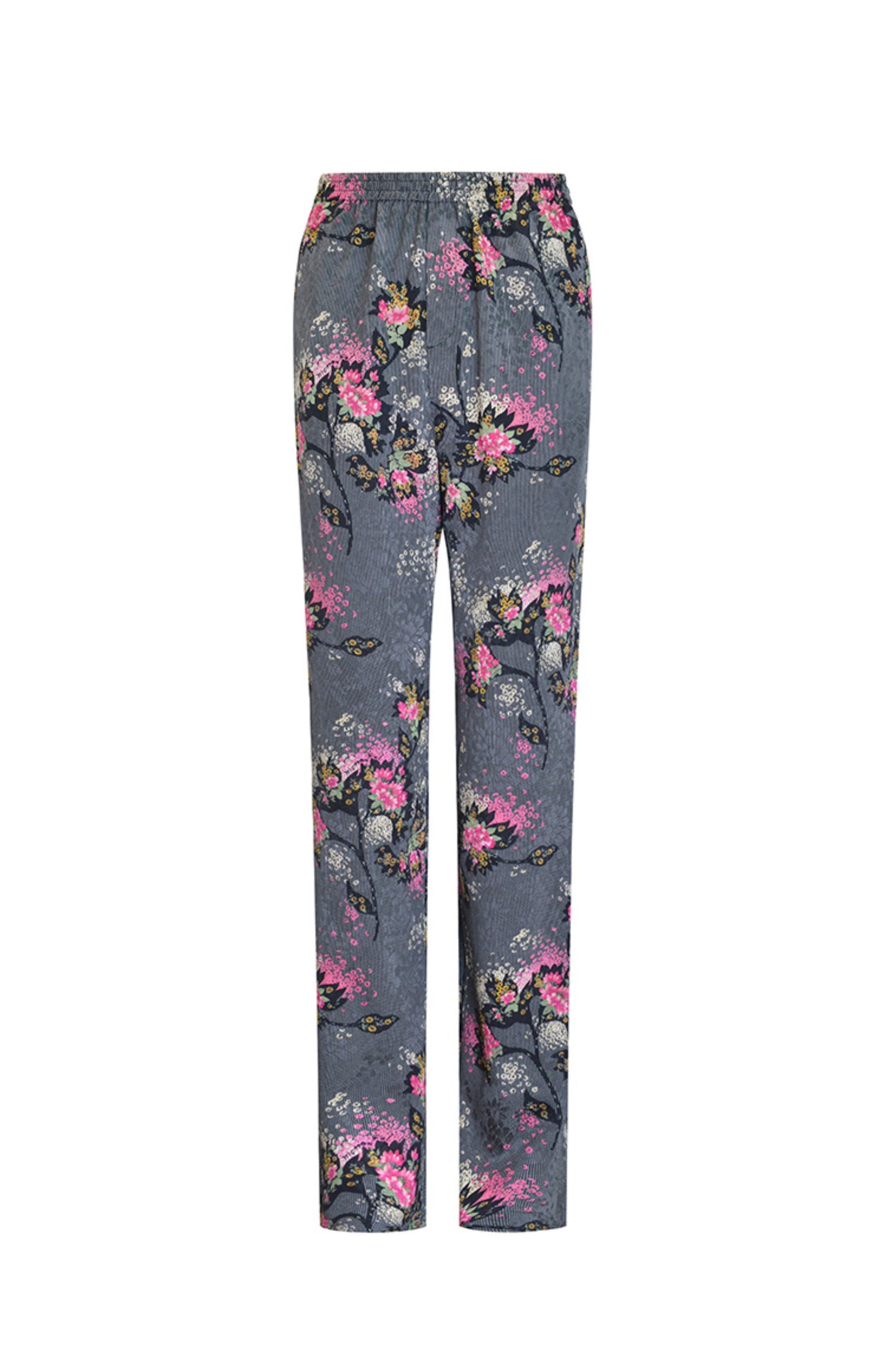 M essential Mackay designer cherry blossom print beads down short vest - LAND.